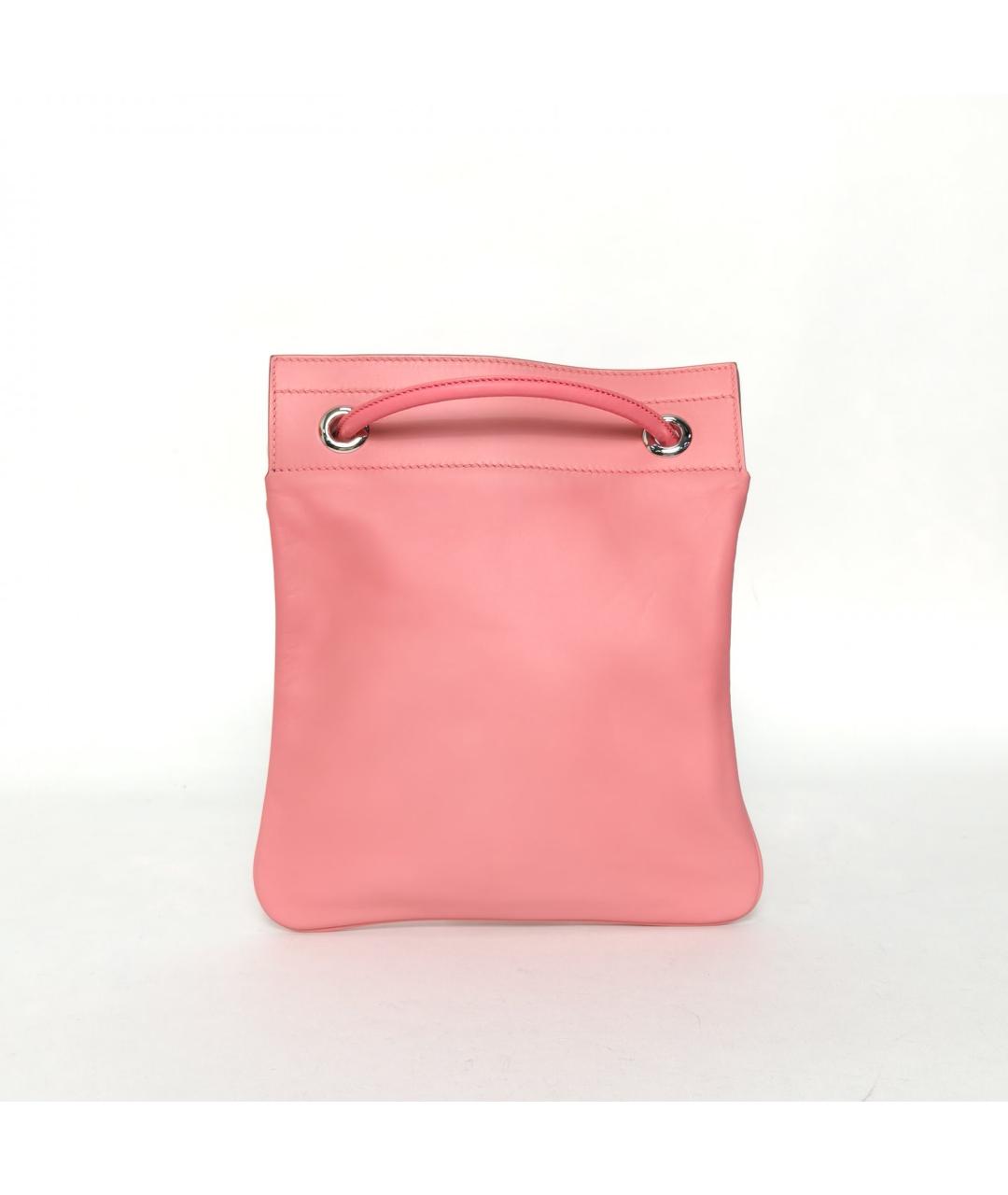 HERMES Розовая кожаная сумка через плечо, фото 4