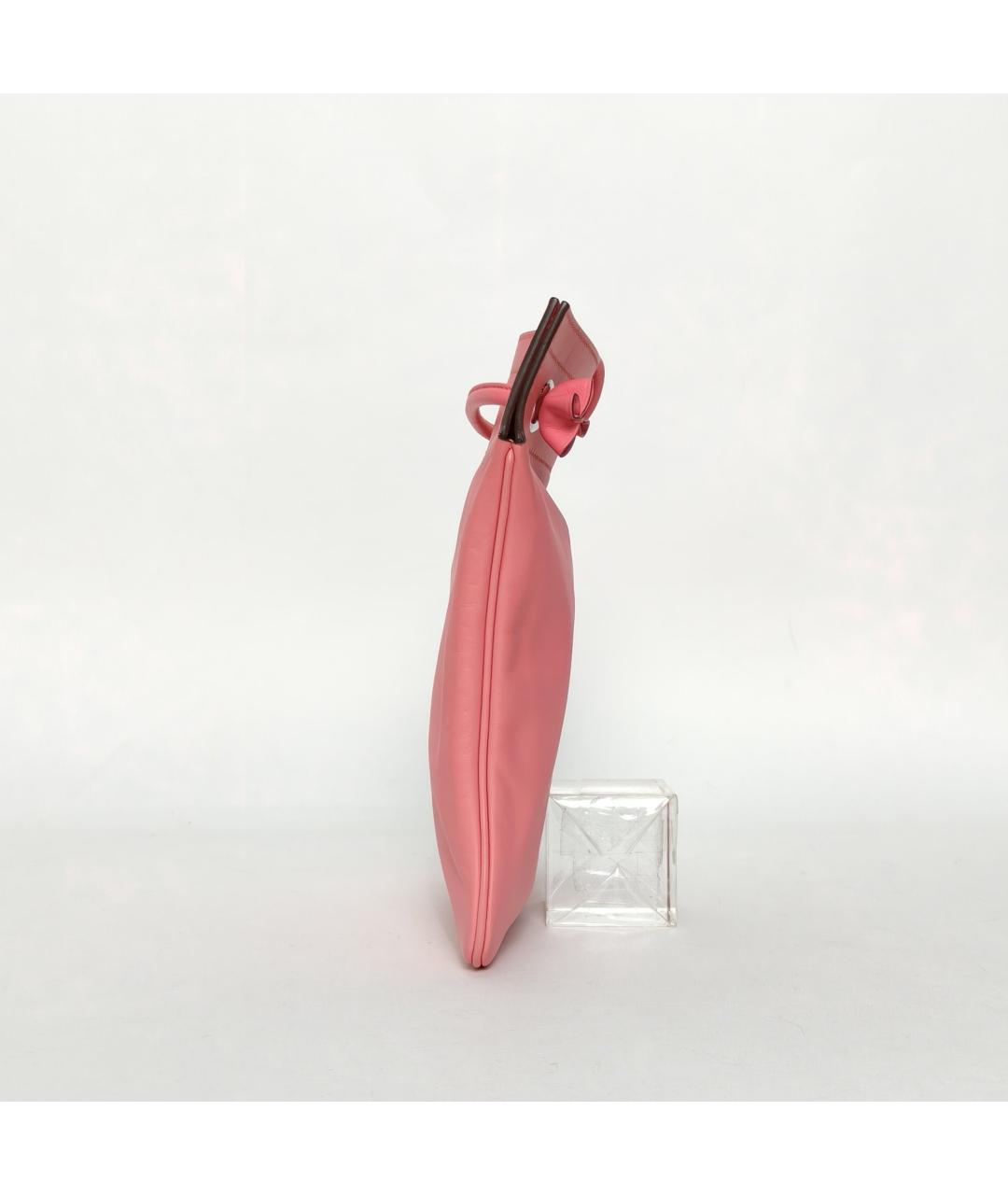 HERMES Розовая кожаная сумка через плечо, фото 3