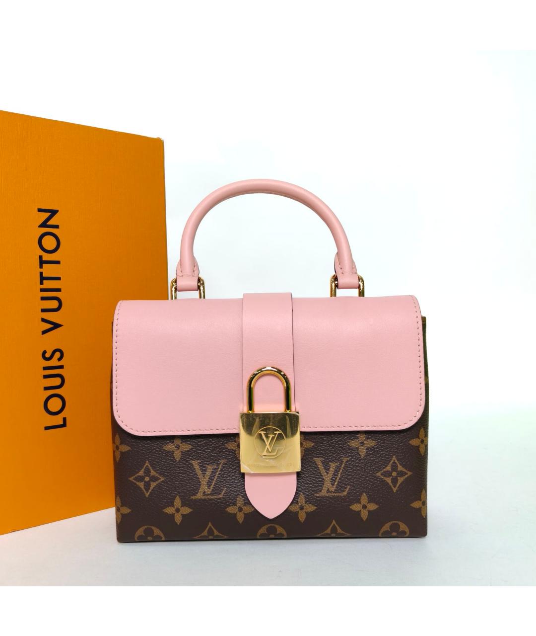 LOUIS VUITTON Розовая кожаная сумка с короткими ручками, фото 9