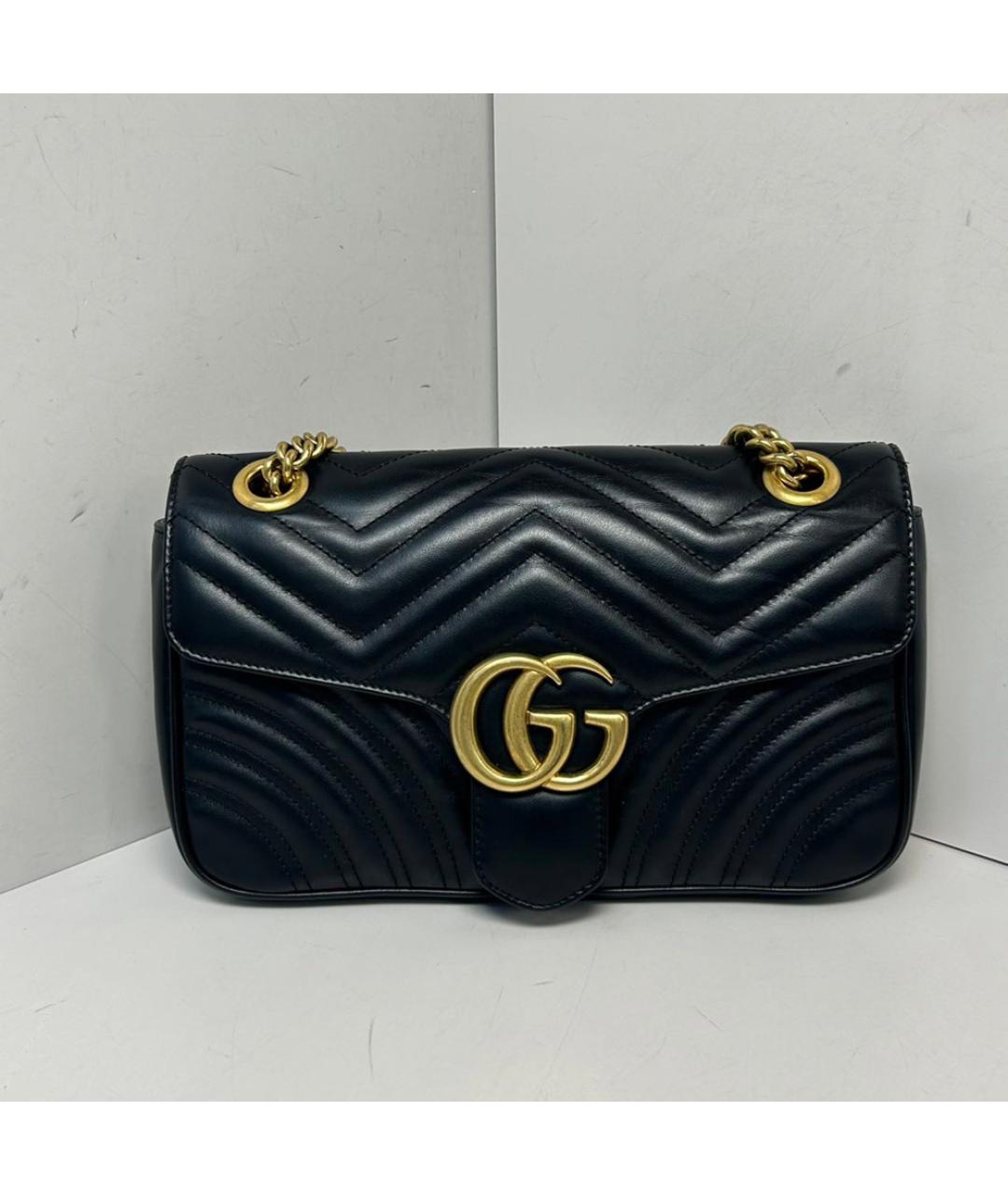 GUCCI Черная кожаная сумка через плечо, фото 9