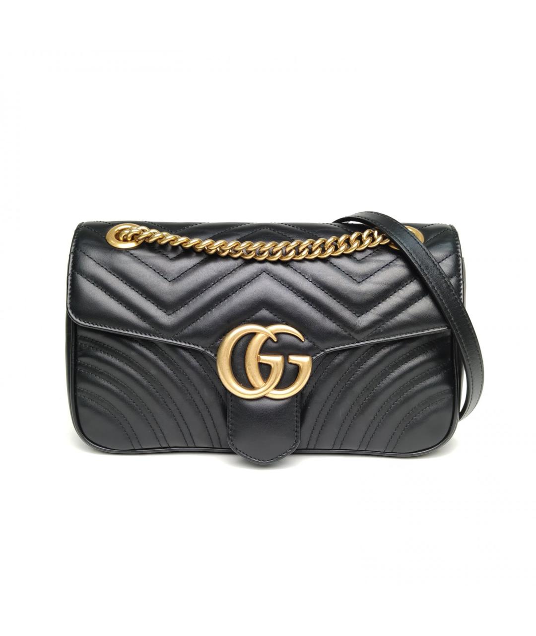 GUCCI Черная кожаная сумка через плечо, фото 2