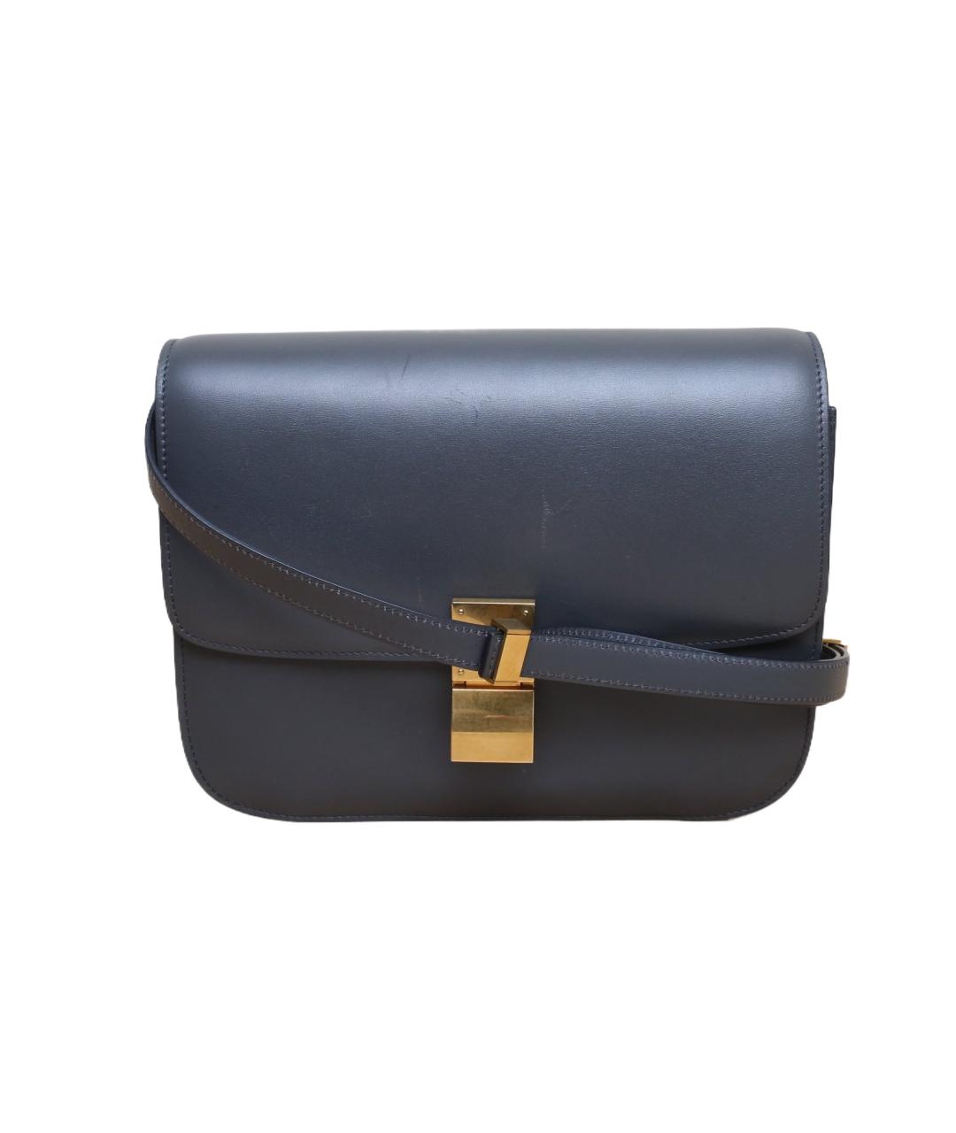 CELINE Антрацитовая кожаная сумка через плечо, фото 10