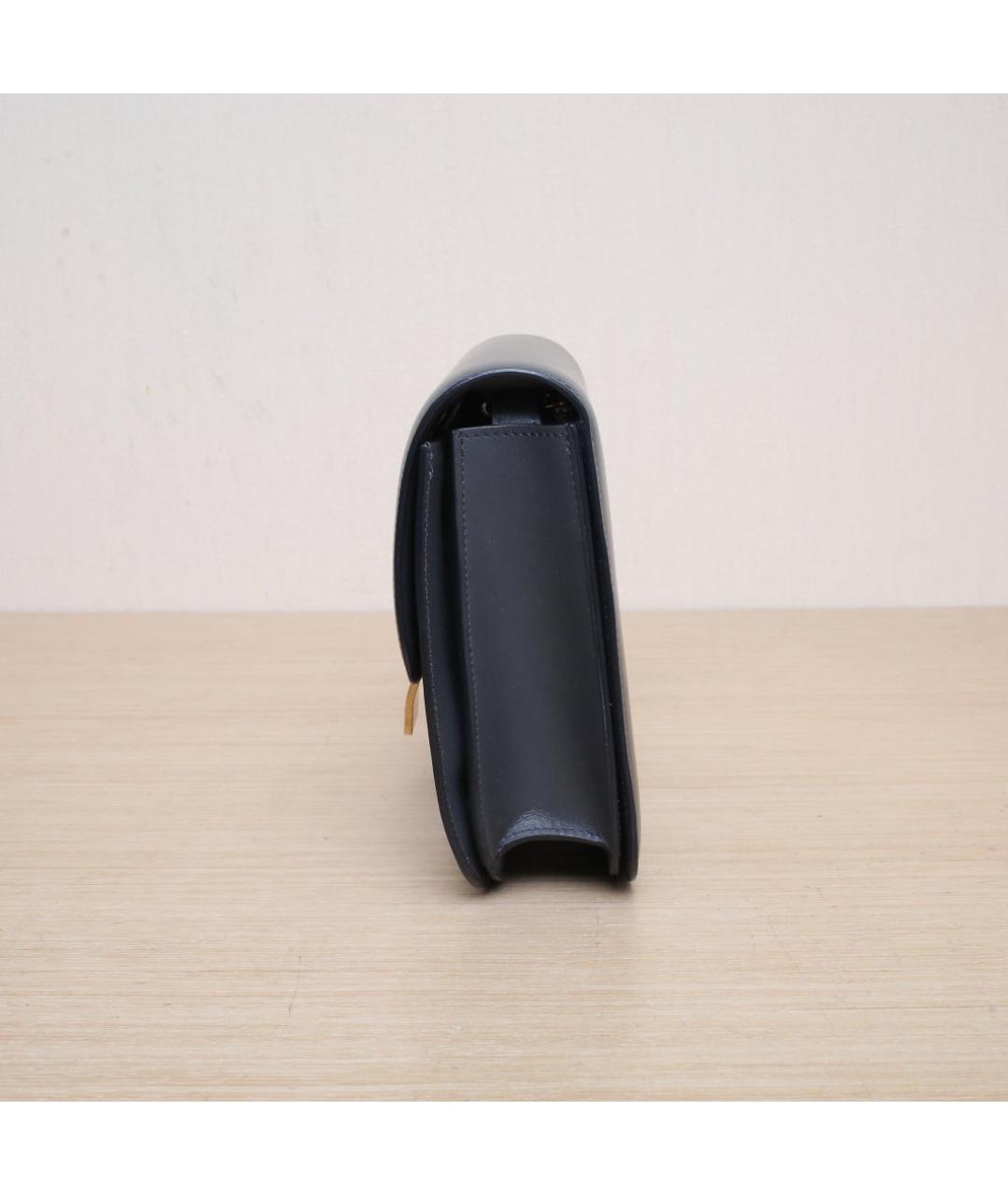 CELINE Антрацитовая кожаная сумка через плечо, фото 5