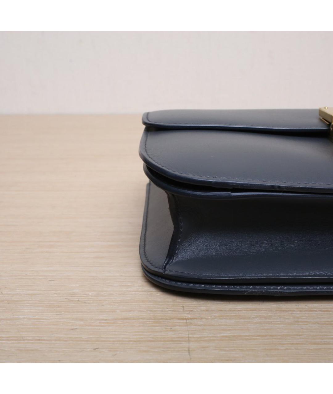 CELINE Антрацитовая кожаная сумка через плечо, фото 9