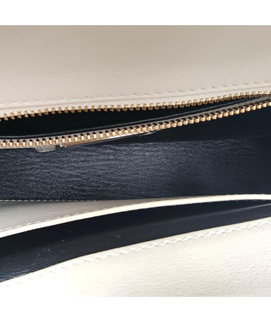 BVLGARI Белая кожаная сумка через плечо, фото 8