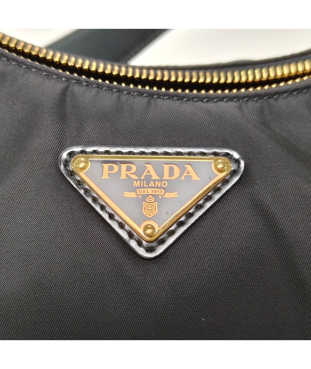 PRADA Черная тканевая сумка через плечо, фото 7