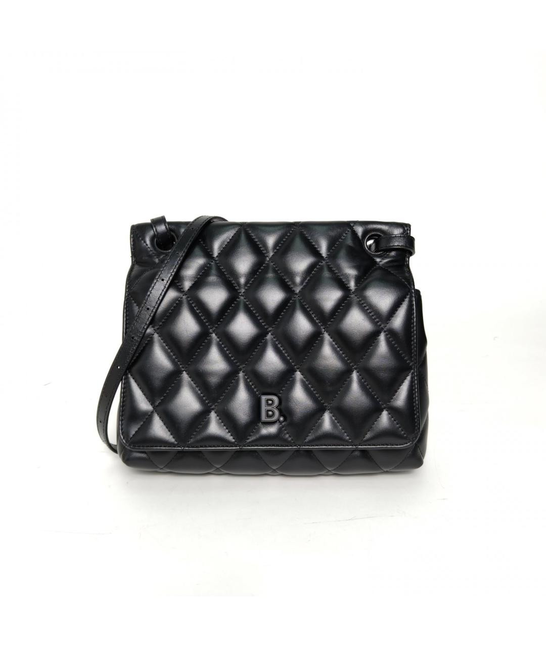 BALENCIAGA Черная кожаная сумка через плечо, фото 2