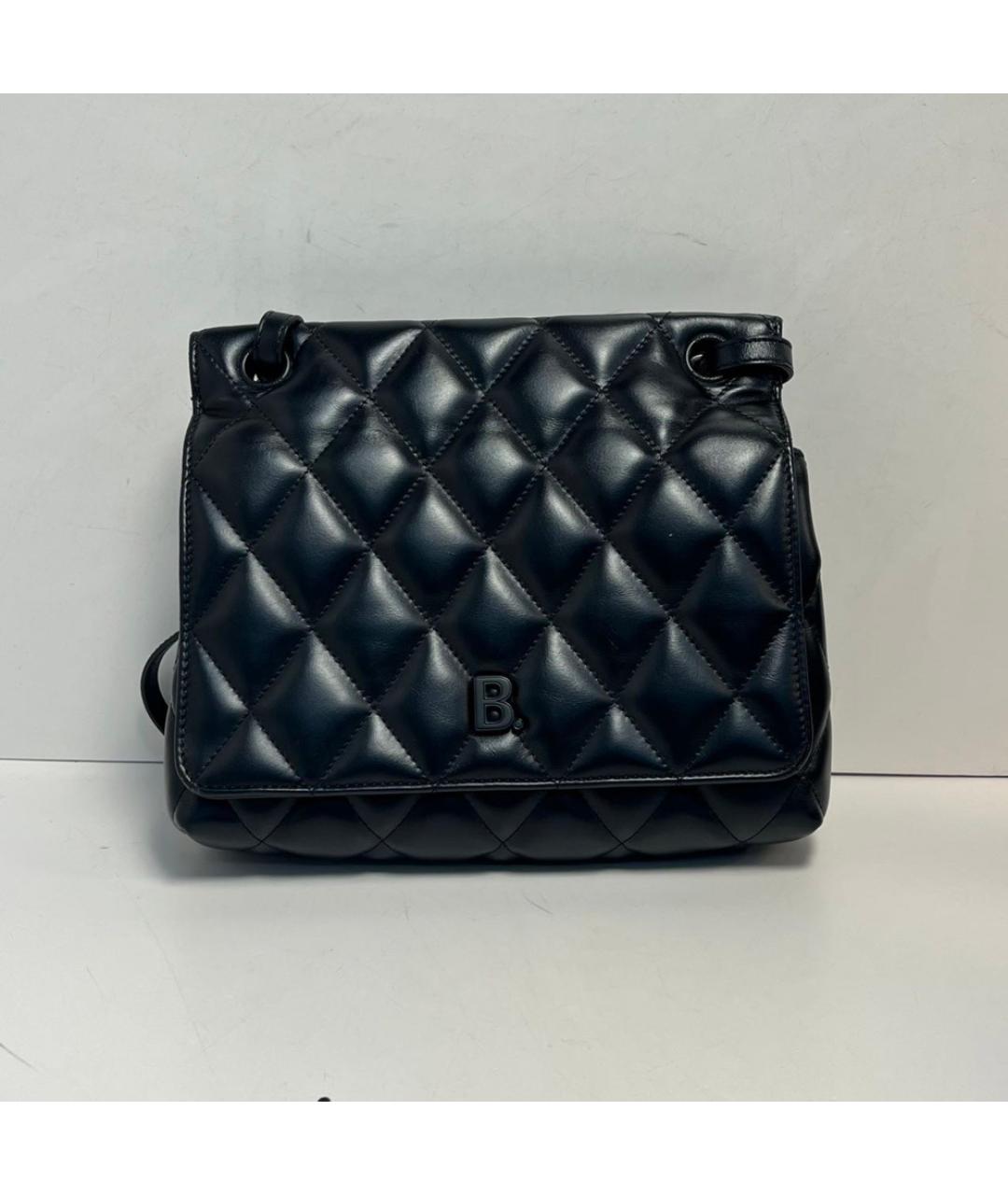 BALENCIAGA Черная кожаная сумка через плечо, фото 8