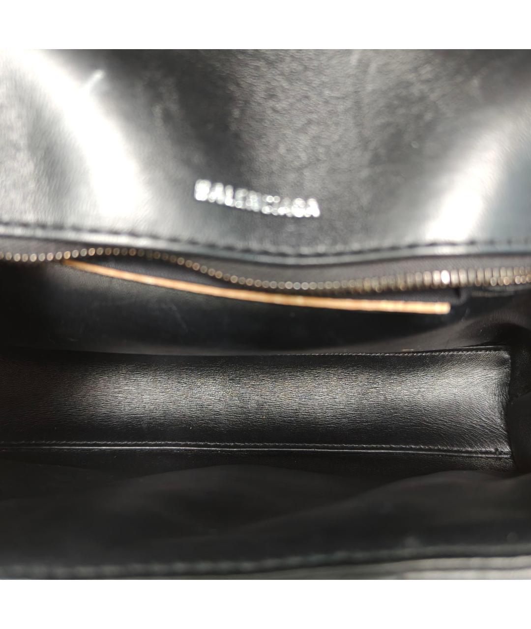 BALENCIAGA Черная кожаная сумка через плечо, фото 7