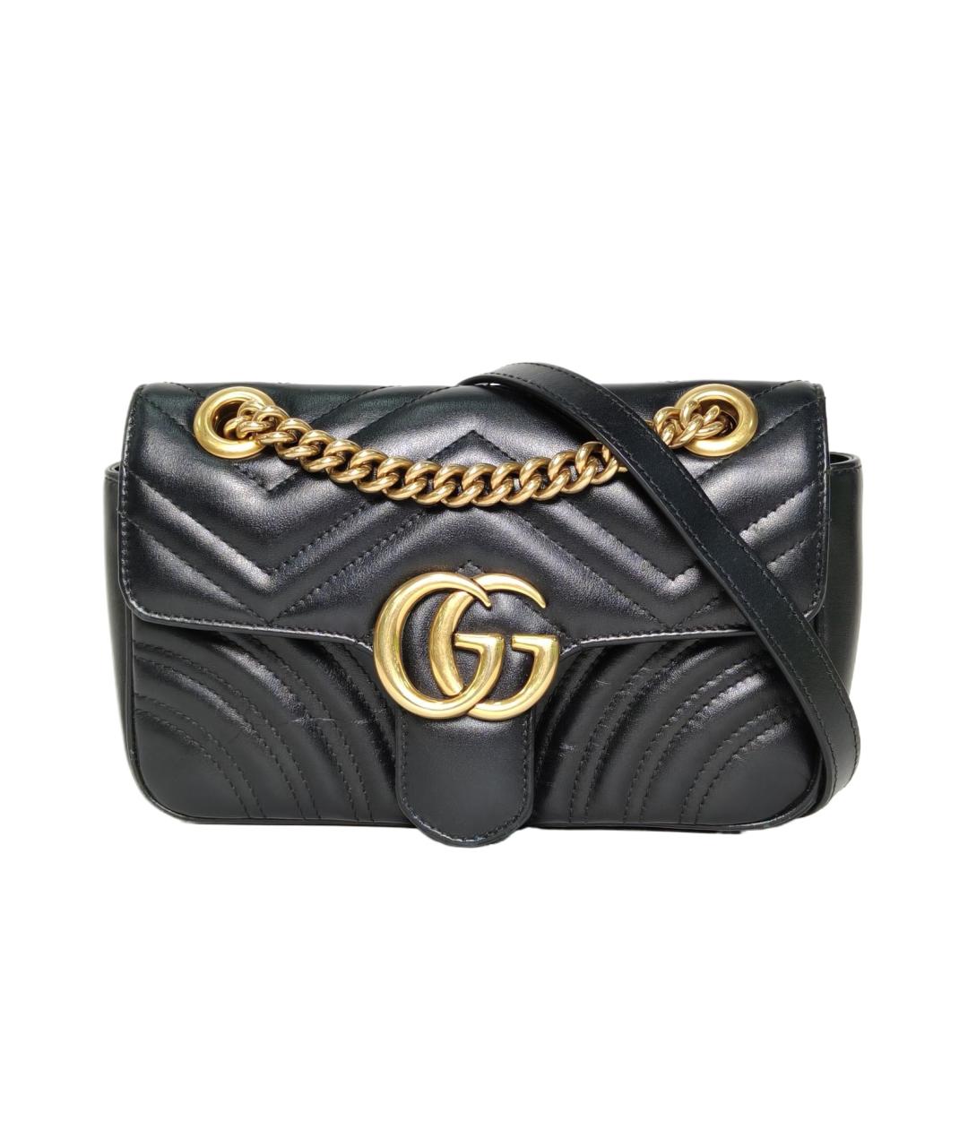 GUCCI Черная кожаная сумка через плечо, фото 10