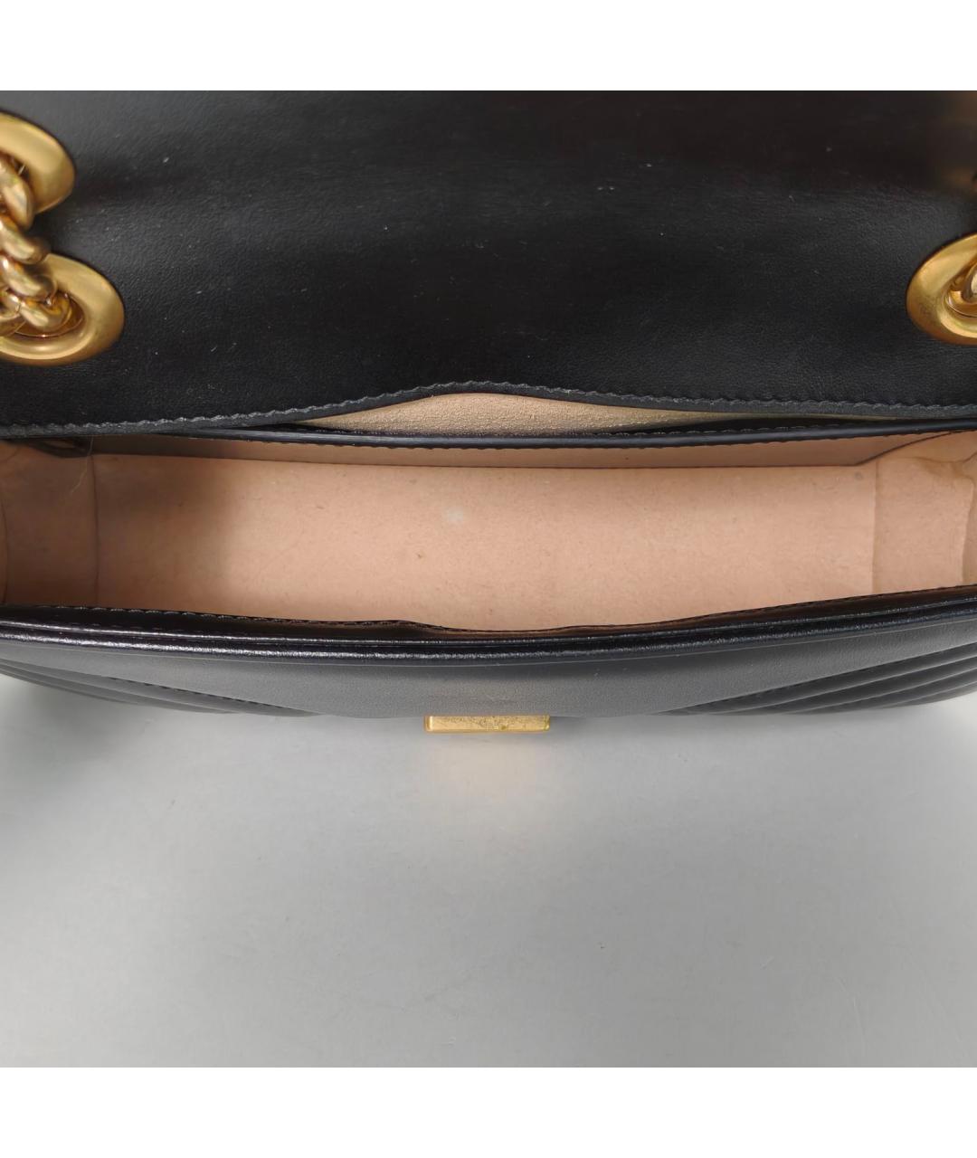 GUCCI Черная кожаная сумка через плечо, фото 8