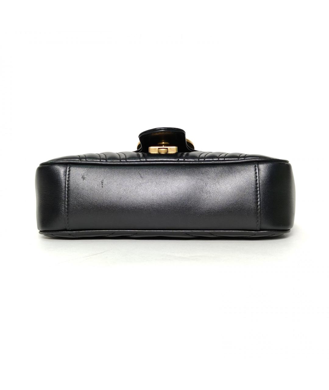 GUCCI Черная кожаная сумка через плечо, фото 6