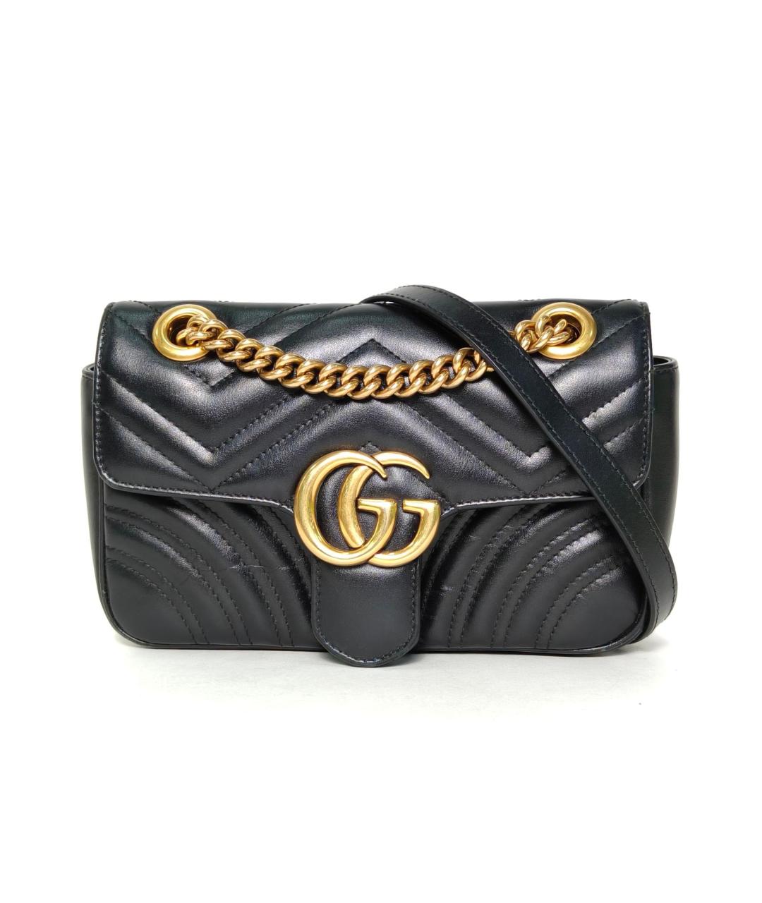 GUCCI Черная кожаная сумка через плечо, фото 2