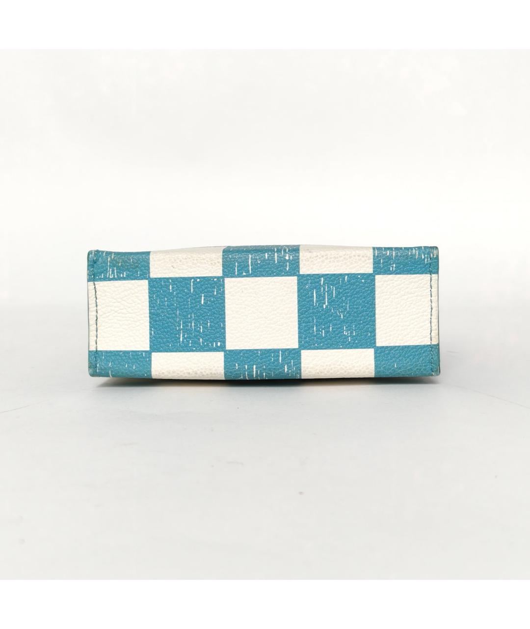 LOUIS VUITTON Голубая кожаная сумка с короткими ручками, фото 6