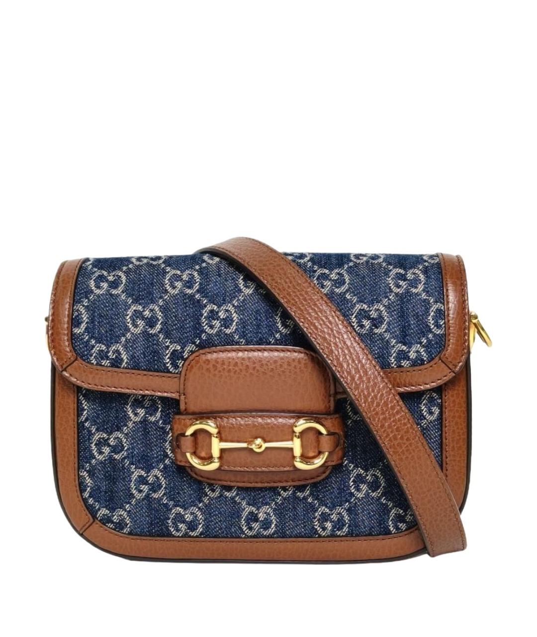 GUCCI Синяя деним сумка через плечо, фото 1