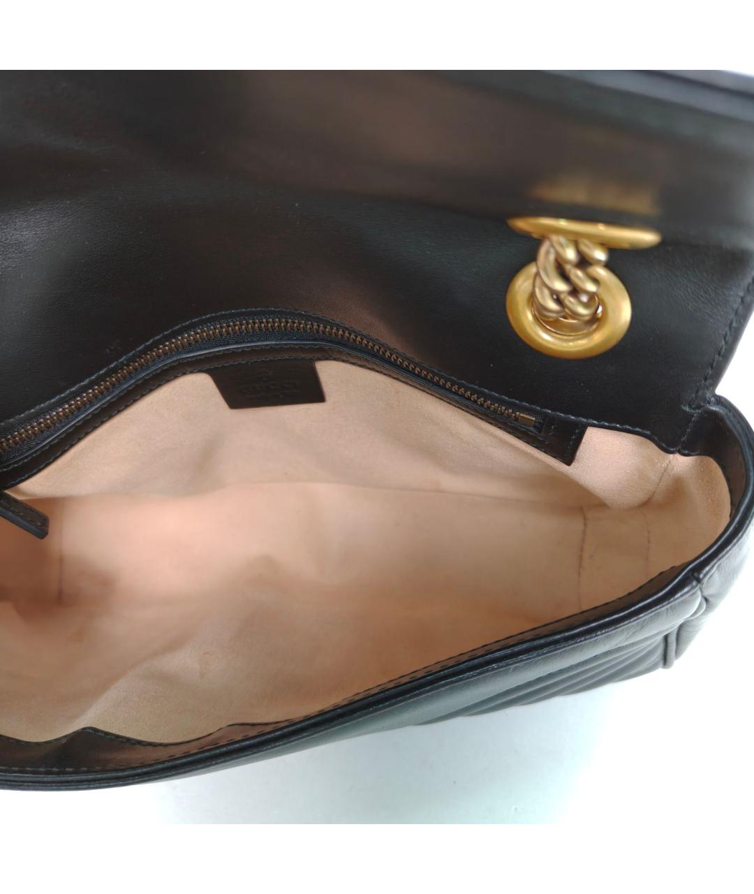 GUCCI Черная кожаная сумка через плечо, фото 8