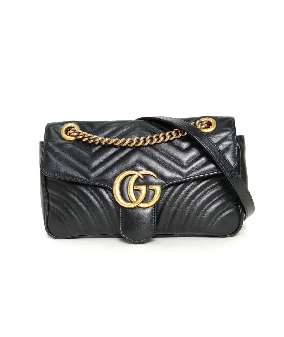 GUCCI Черная кожаная сумка через плечо, фото 2