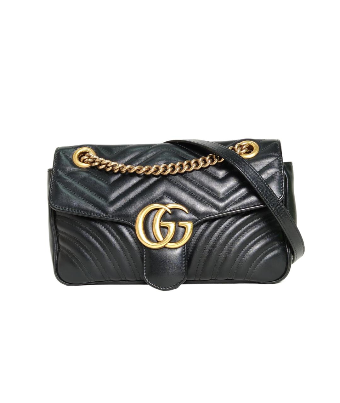 GUCCI Черная кожаная сумка через плечо, фото 9