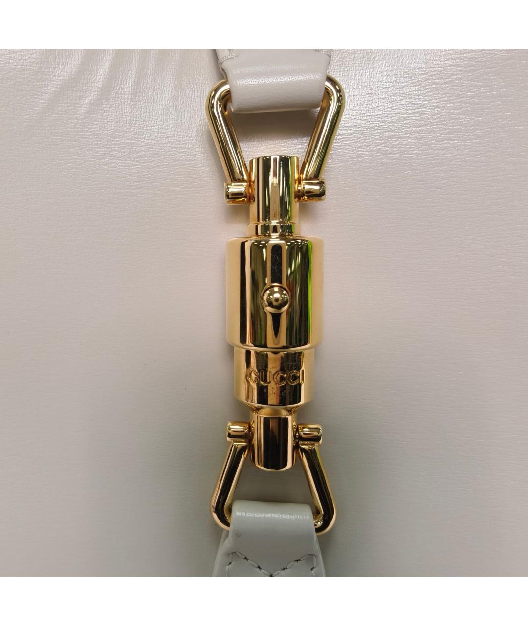 GUCCI Белая кожаная сумка через плечо, фото 7