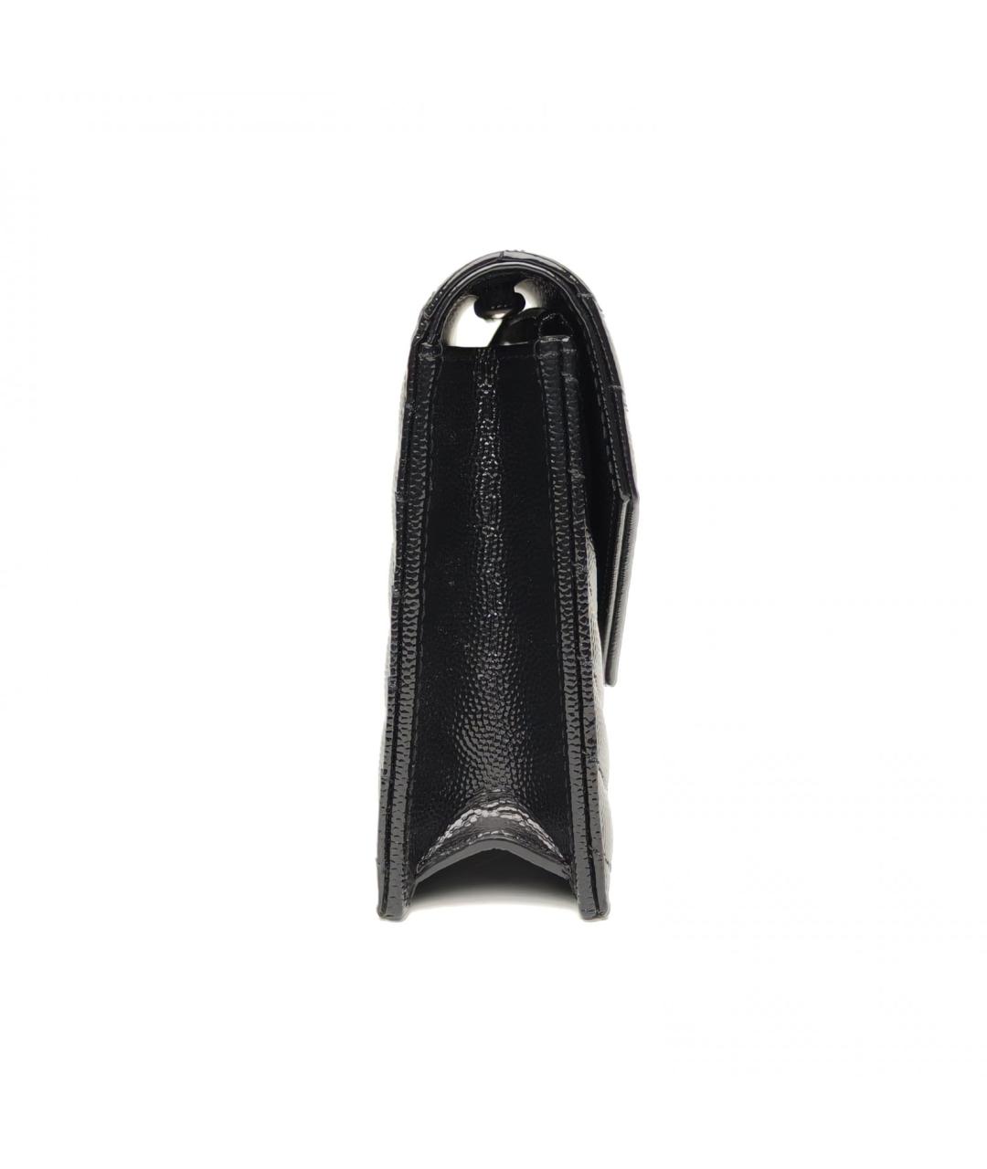 SAINT LAURENT Черная кожаная сумка через плечо, фото 5