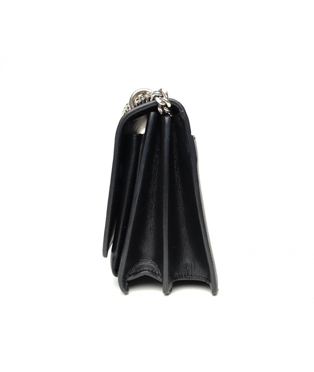 SAINT LAURENT Черная кожаная сумка через плечо, фото 3