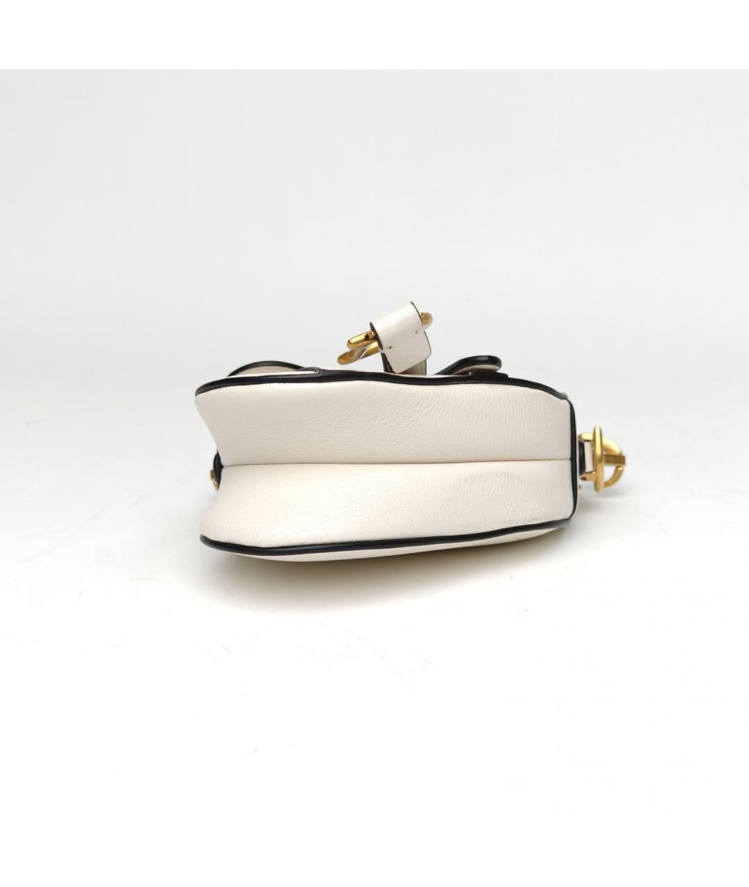 CHRISTIAN DIOR Белая кожаная сумка через плечо, фото 6