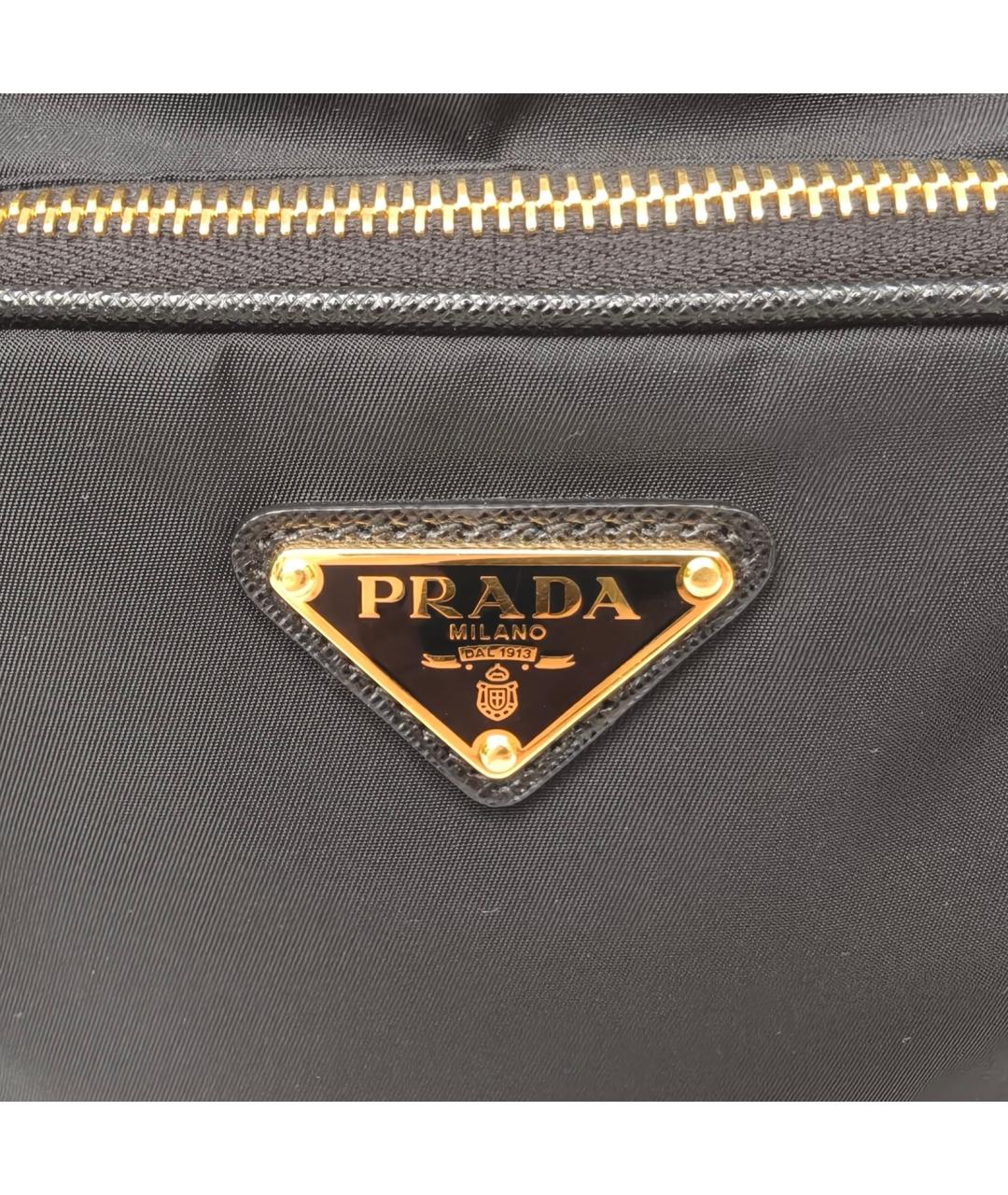 PRADA Черная тканевая сумка тоут, фото 7