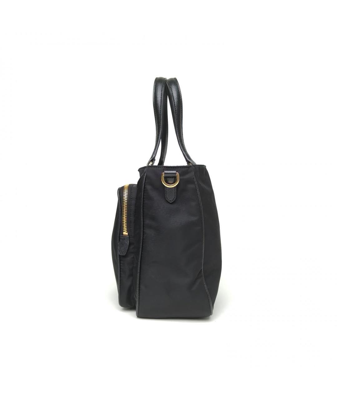 PRADA Черная тканевая сумка тоут, фото 3