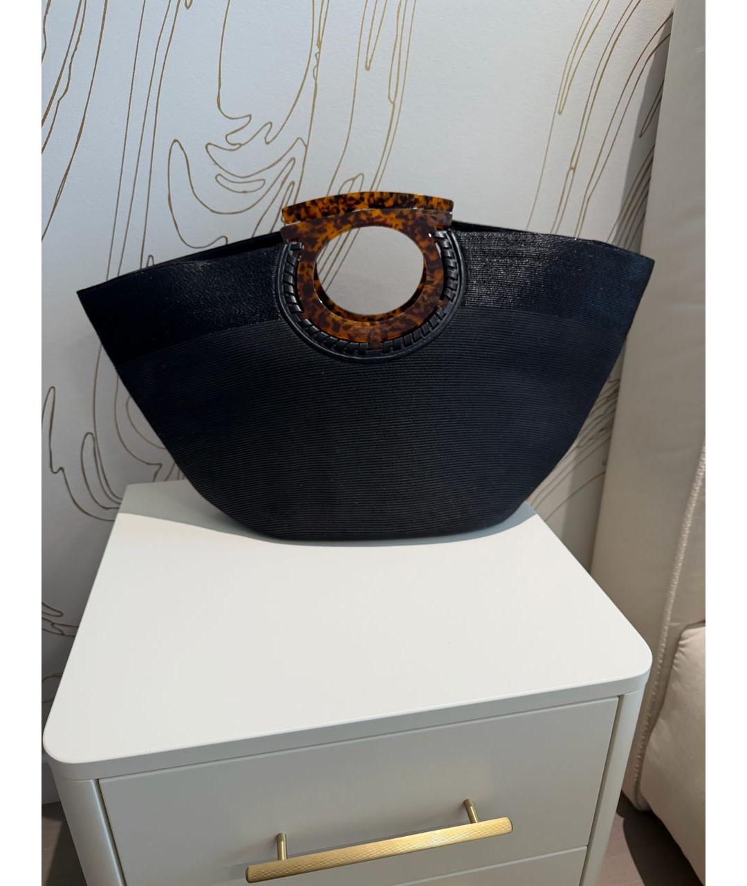FERRAGAMO Черная пляжная сумка, фото 6