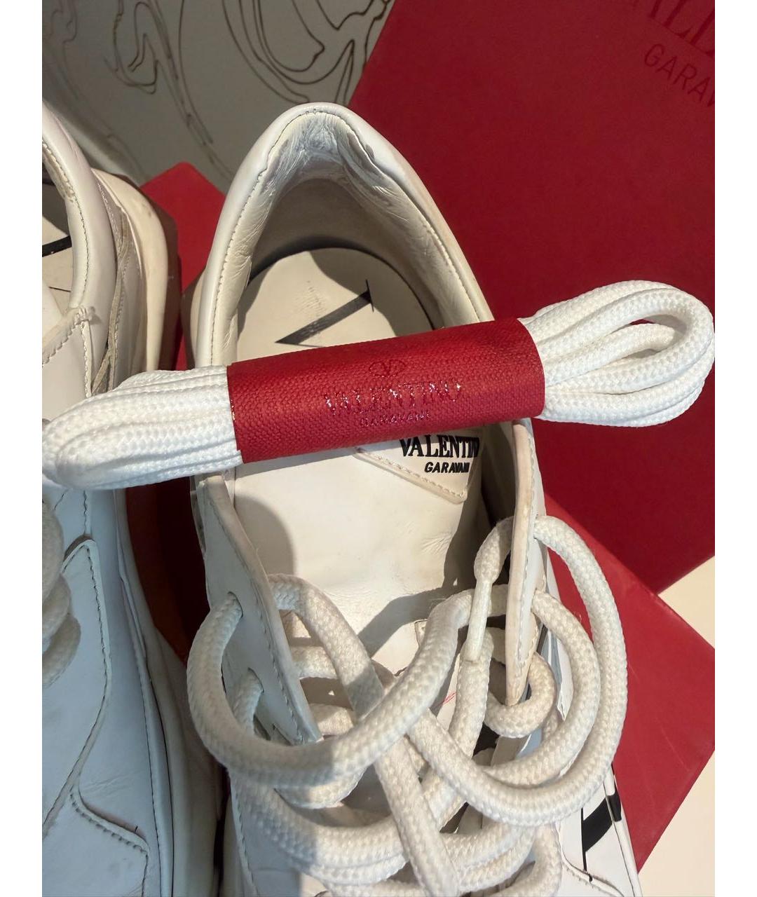 VALENTINO Белые кожаные кроссовки, фото 5