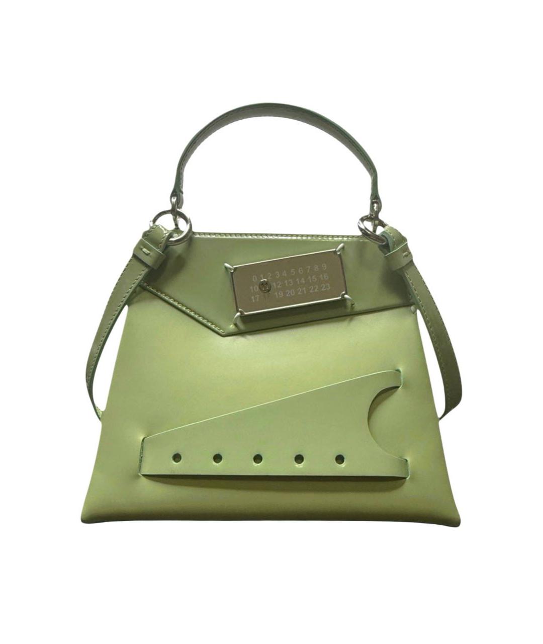 MAISON MARGIELA Зеленая кожаная сумка через плечо, фото 9