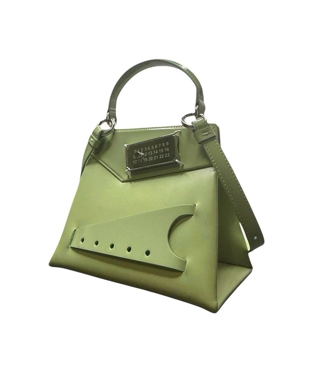 MAISON MARGIELA Зеленая кожаная сумка через плечо, фото 3