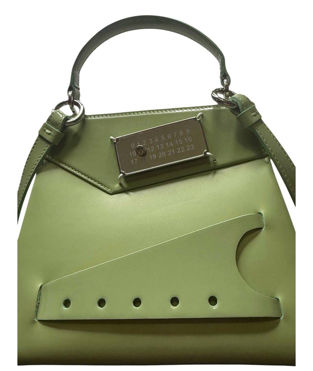 MAISON MARGIELA Зеленая кожаная сумка через плечо, фото 2