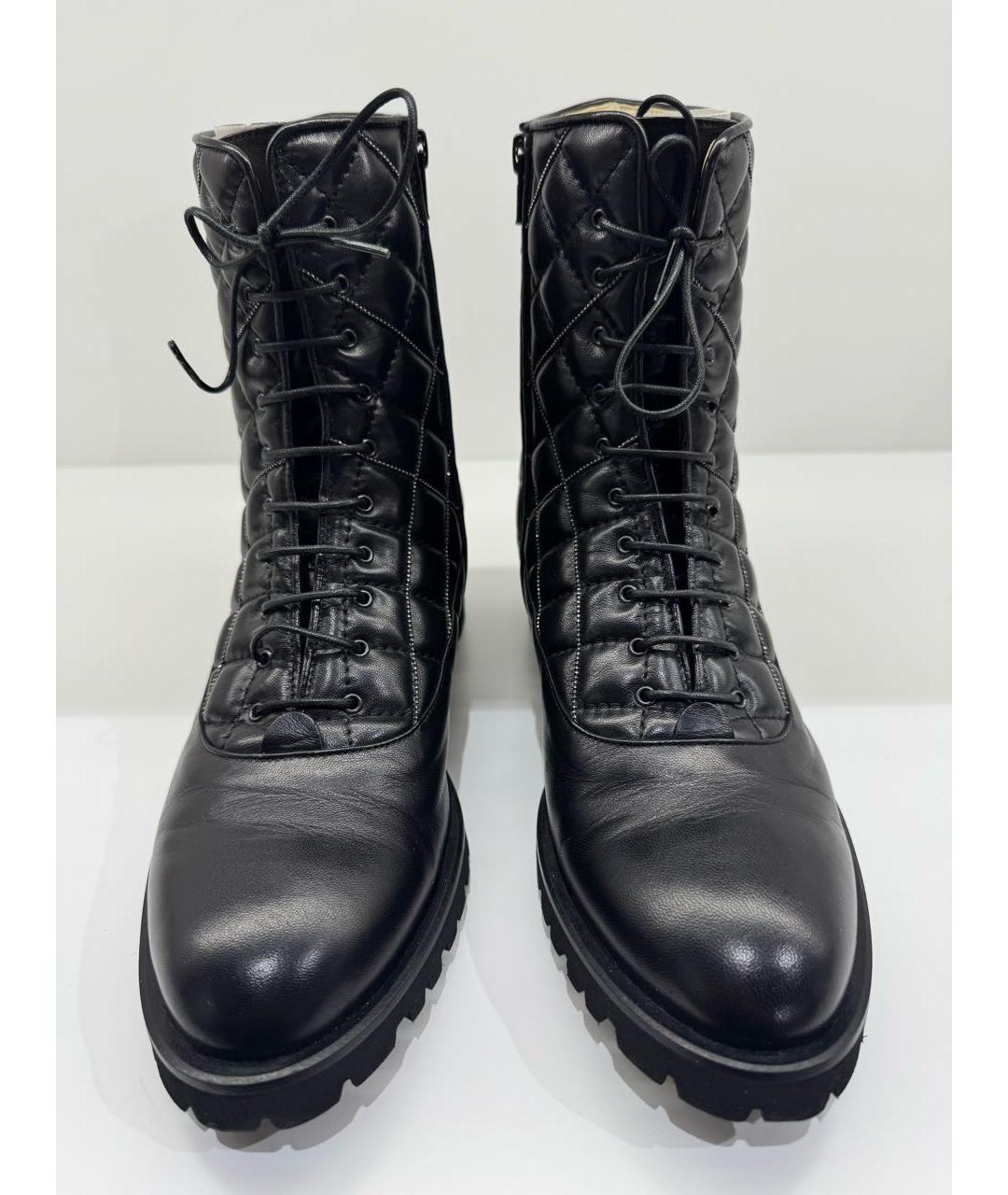 FABIANA FILIPPI Черные кожаные ботинки, фото 2