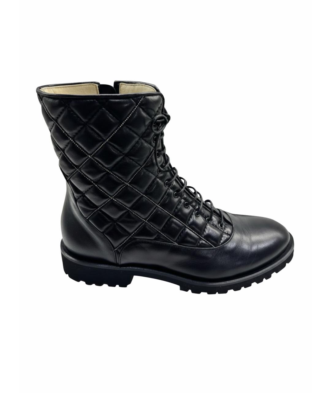 FABIANA FILIPPI Черные кожаные ботинки, фото 1