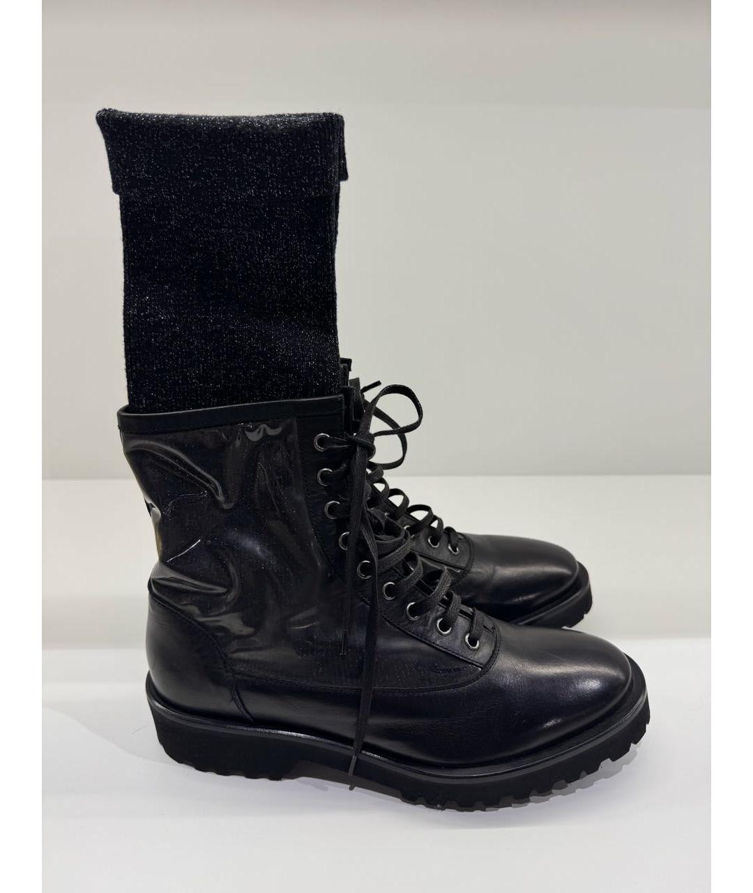 FABIANA FILIPPI Черные кожаные ботинки, фото 7