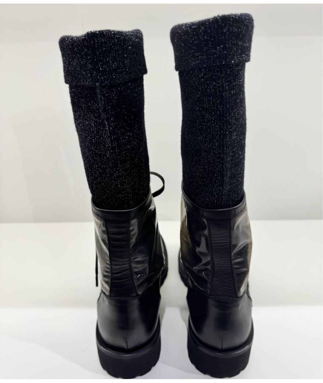 FABIANA FILIPPI Черные кожаные ботинки, фото 4