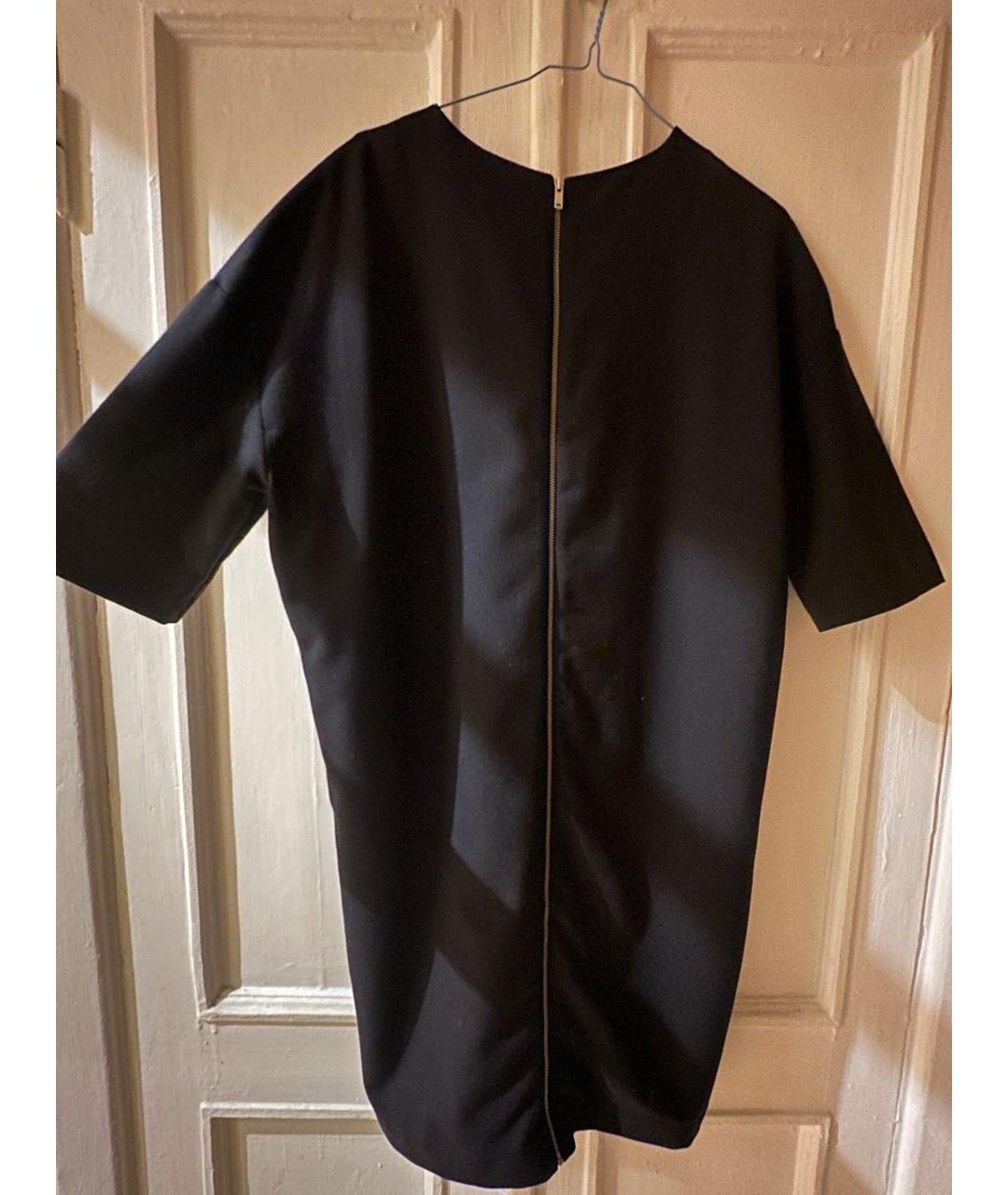 COS Темно-синее шерстяное повседневное платье, фото 2