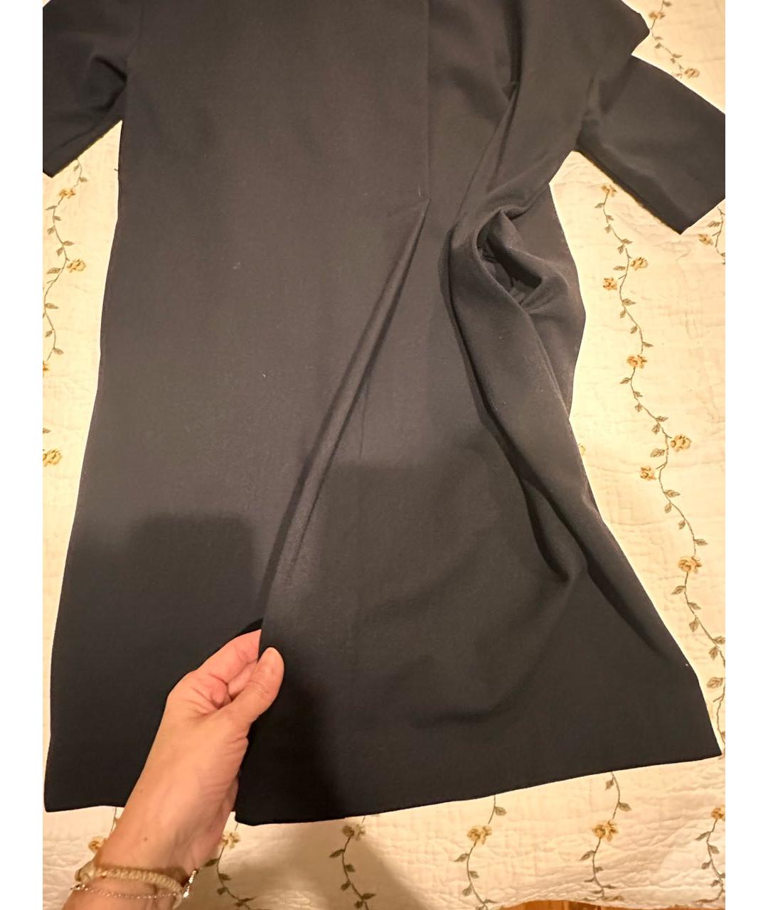 COS Темно-синее шерстяное повседневное платье, фото 5