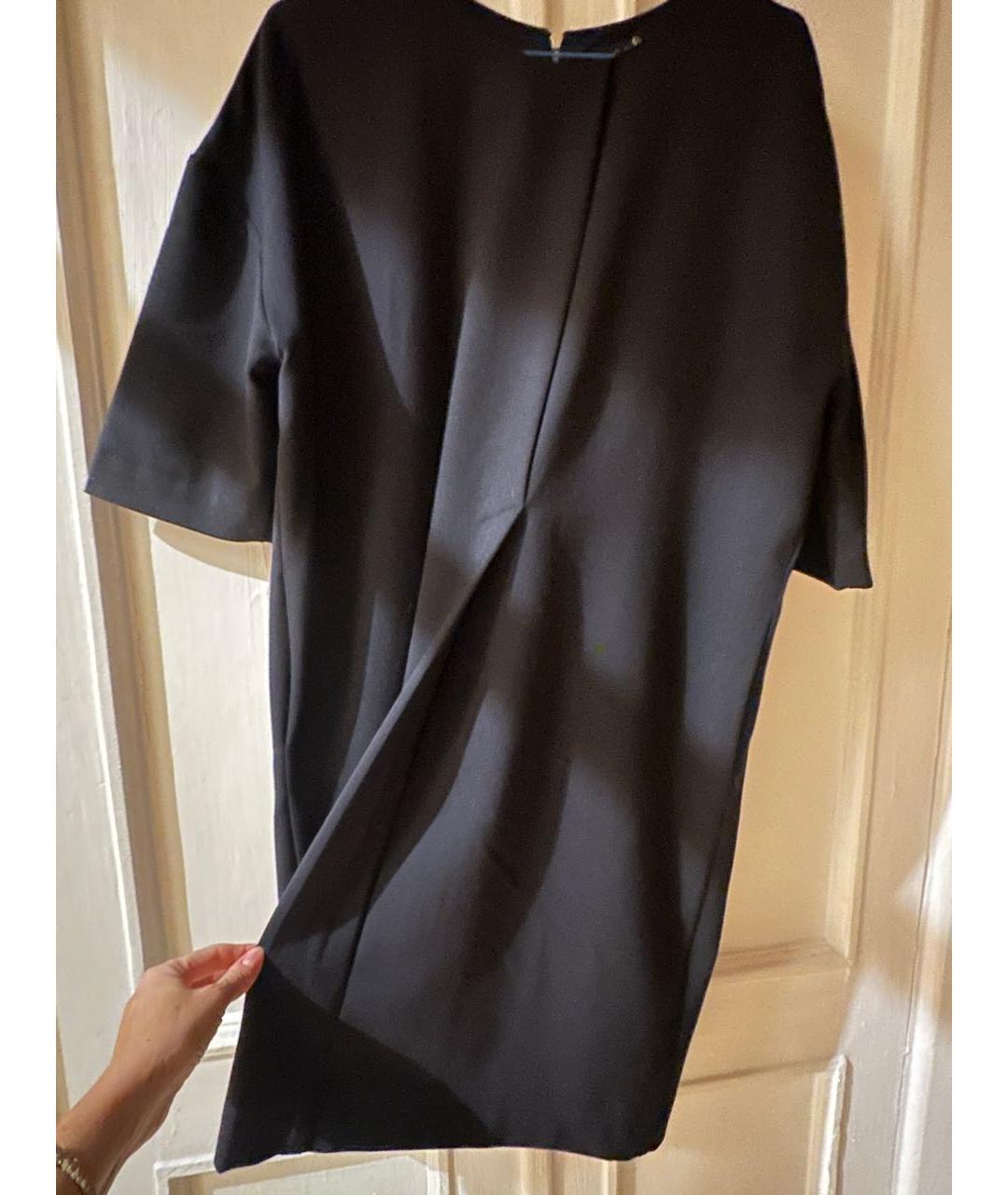 COS Темно-синее шерстяное повседневное платье, фото 3