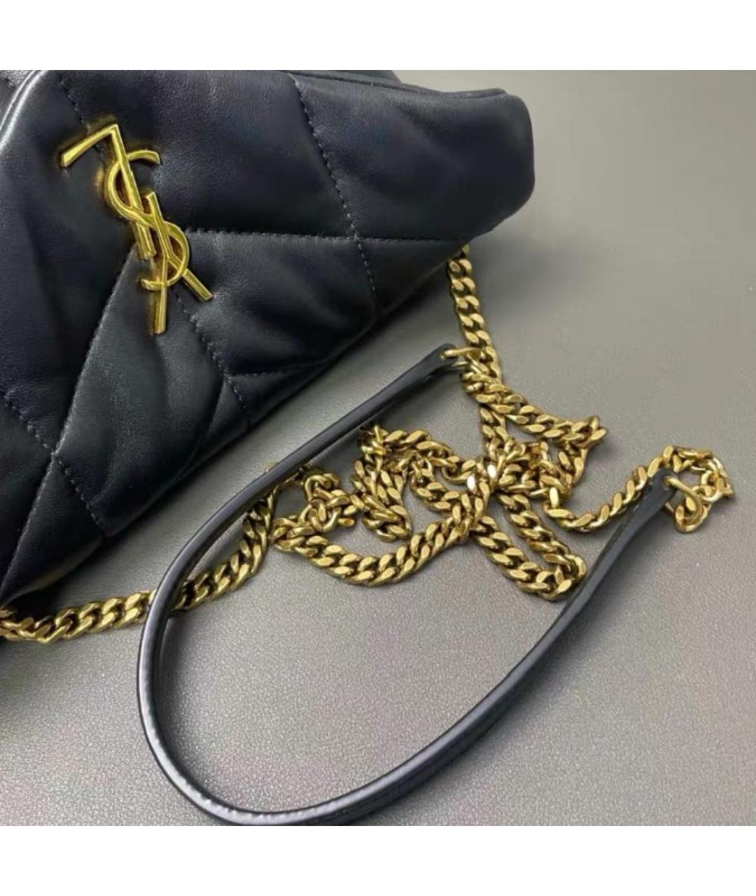 SAINT LAURENT Черная кожаная сумка через плечо, фото 4