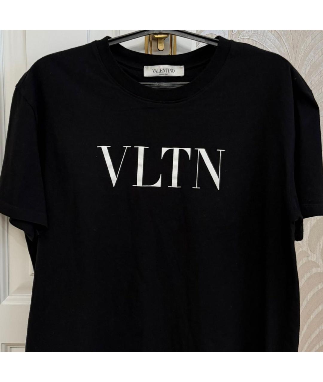 VALENTINO Черная хлопковая футболка, фото 3