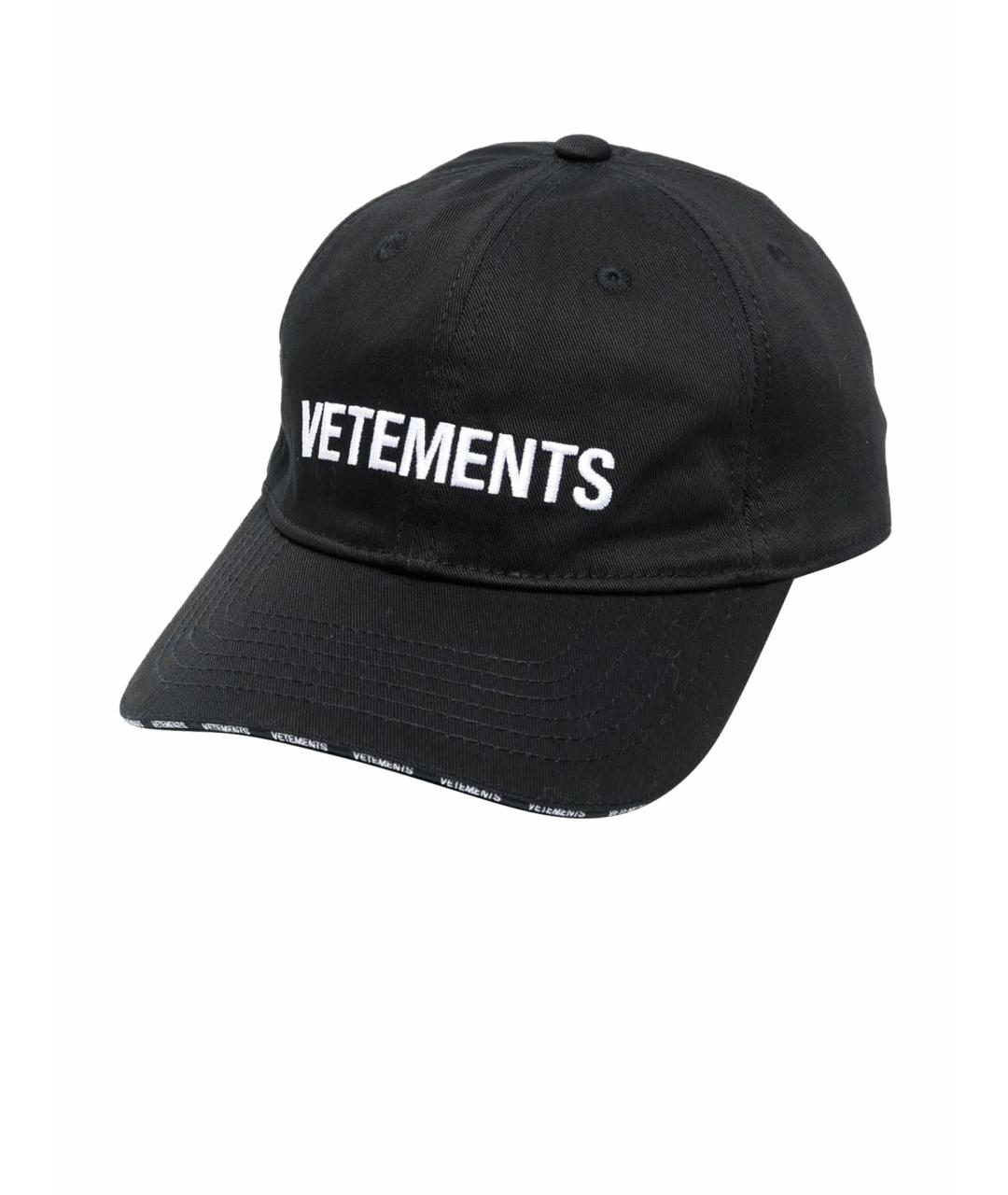 VETEMENTS Черная хлопковая кепка/бейсболка, фото 1