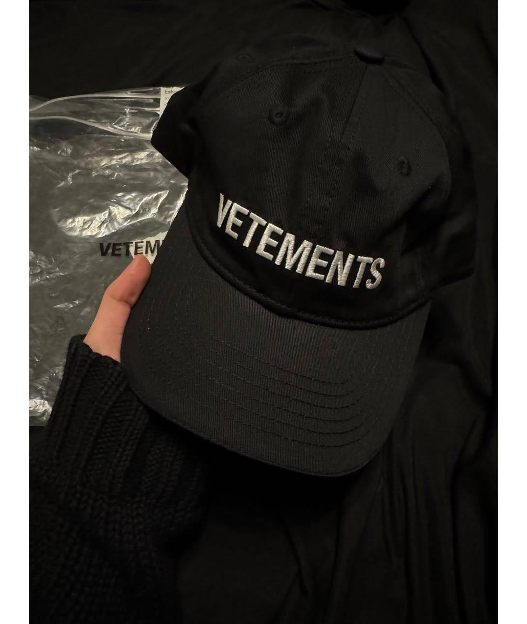 VETEMENTS Черная хлопковая кепка/бейсболка, фото 6