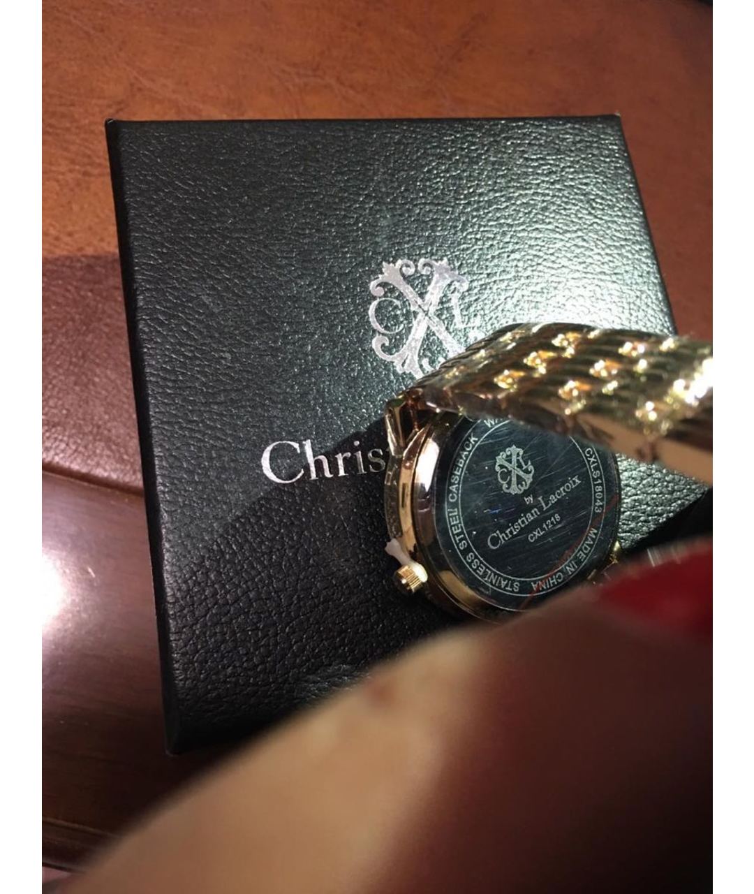 CHRISTIAN LACROIX Золотые стальные часы, фото 6