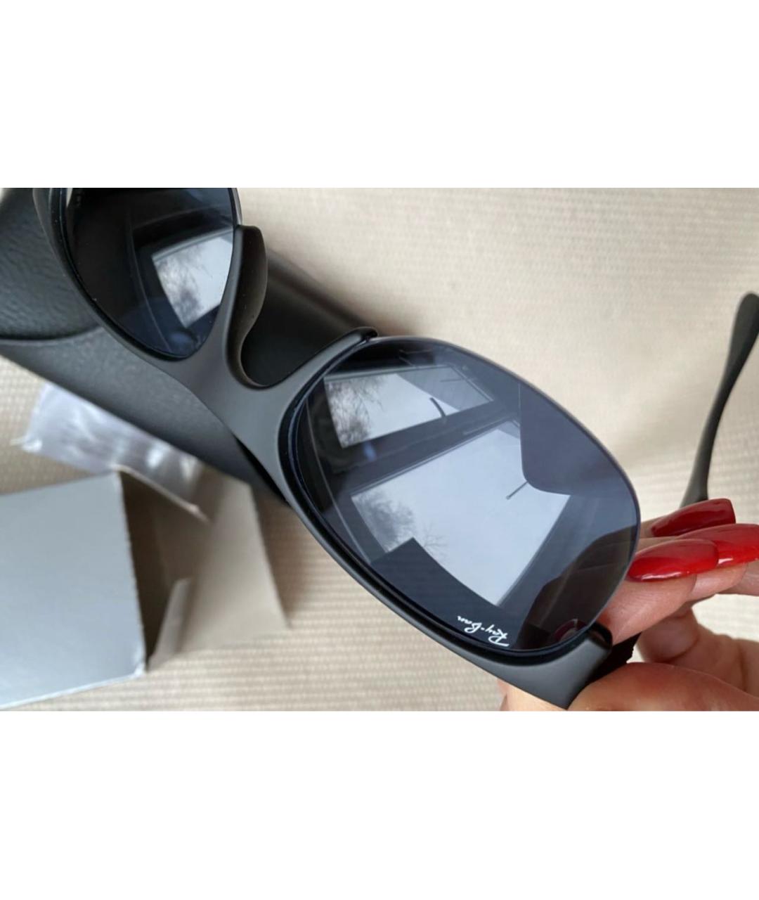 RAY BAN Темно-синие пластиковые солнцезащитные очки, фото 5