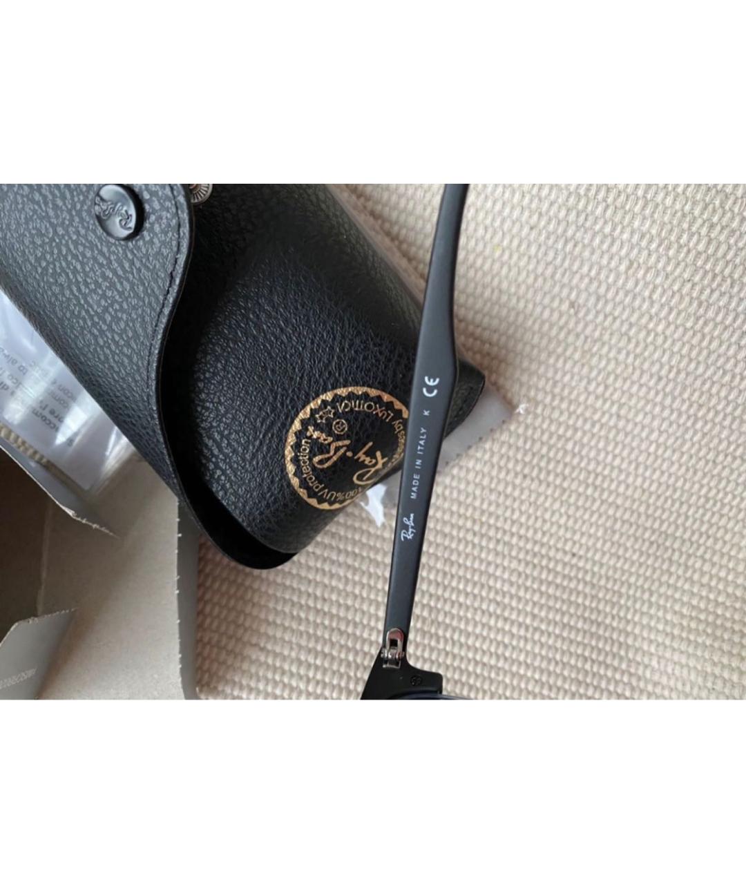 RAY BAN Темно-синие пластиковые солнцезащитные очки, фото 8