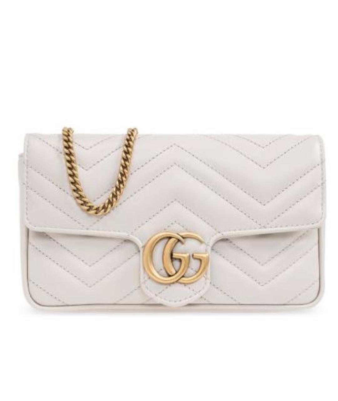 GUCCI Серая кожаная сумка через плечо, фото 6