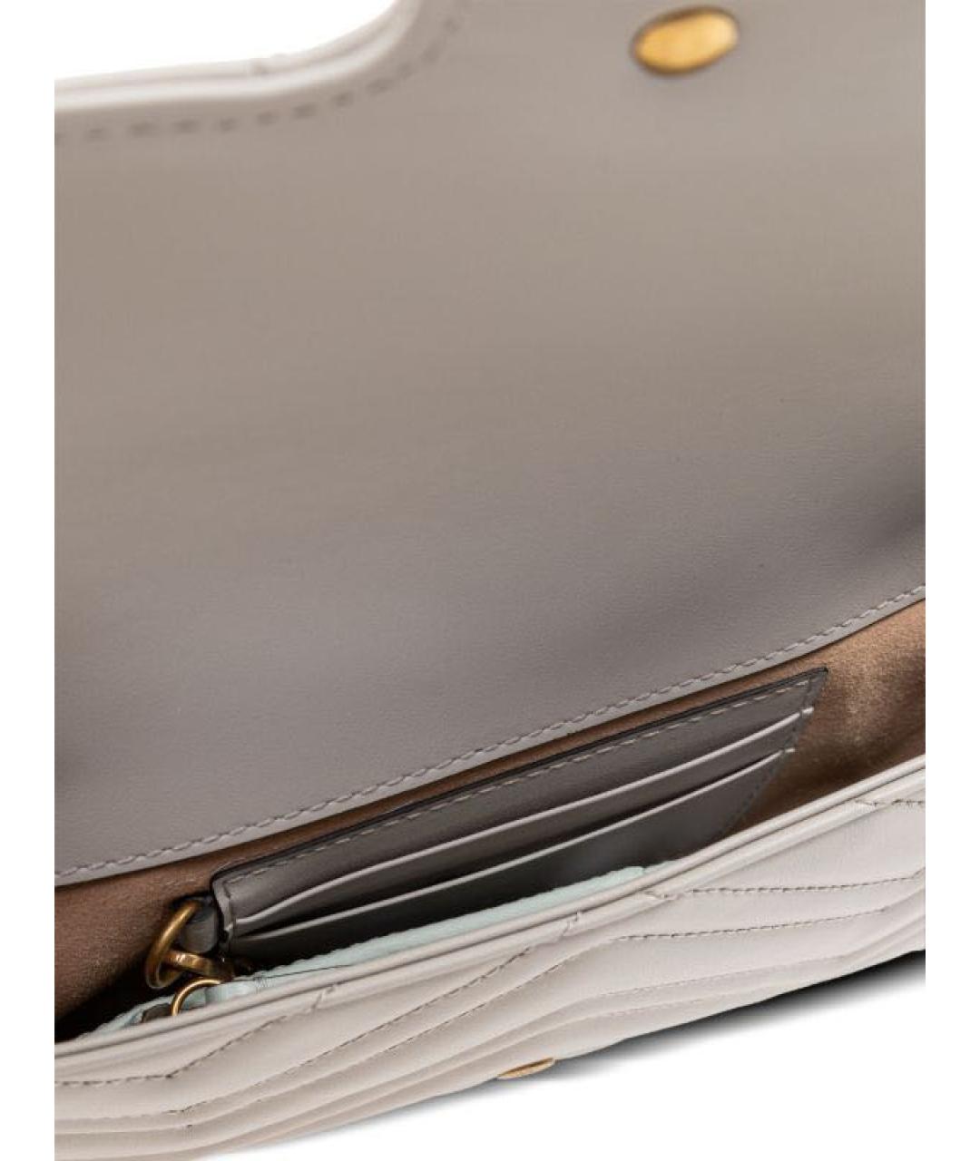 GUCCI Серая кожаная сумка через плечо, фото 4