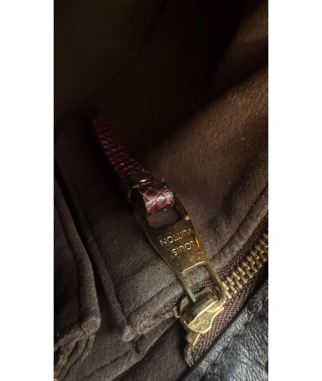 LOUIS VUITTON Коричневая сумка с короткими ручками из экзотической кожи, фото 6